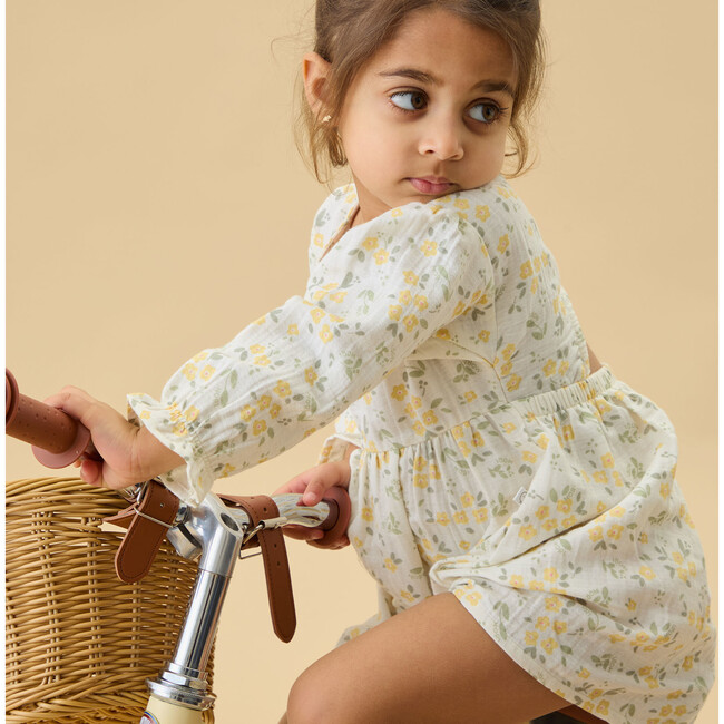 Floral Muslin Long Sleeve Dress - Dresses - 3