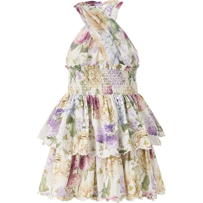 Seraphina Halter Neck Frill Mini Dress, Floral