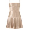 Jasmine Pleated Mini Dress, Biscuit - Dresses - 1 - thumbnail