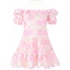 Haley Embroidered Mini Dress, Pink - Dresses - 1 - thumbnail