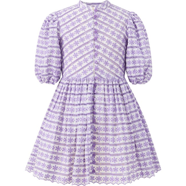 Odessa Puff Sleeve Mini Dress, Lavender