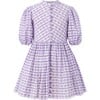 Odessa Puff Sleeve Mini Dress, Lavender - Dresses - 1 - thumbnail