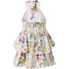 Seraphina Halter Neck Frill Mini Dress, Floral - Dresses - 2 - thumbnail