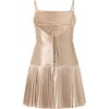 Jasmine Pleated Mini Dress, Biscuit - Dresses - 2