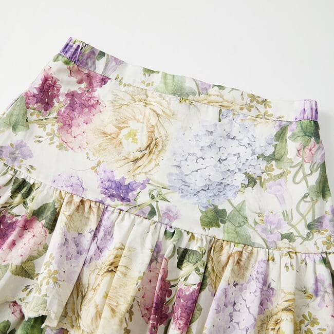 Seraphina Cotton Mini Skirt, Floral - Skirts - 3
