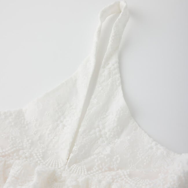 Paloma Lace Frill Maxi Dress, Ivory - Dresses - 3