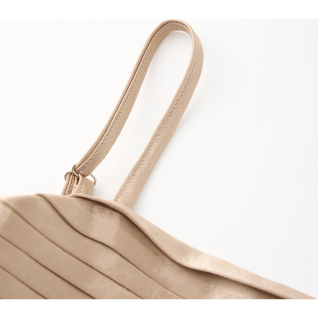 Jasmine Pleated Mini Dress, Biscuit - Dresses - 4