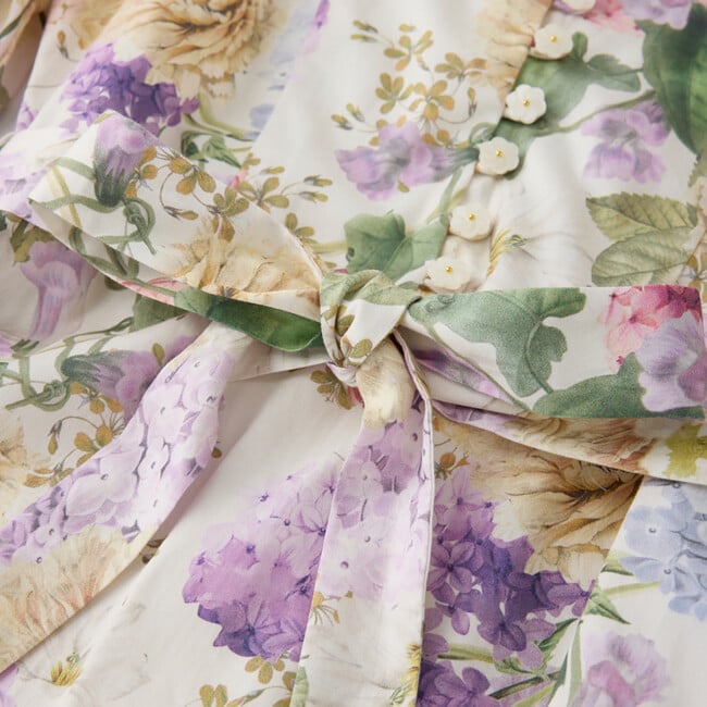 Seraphina Sleeve Cotton Mini Dress, Floral - Dresses - 5