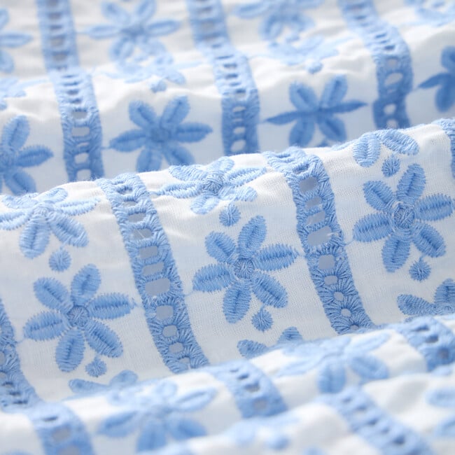 Odessa Frill Embroidered Maxi Skirt, Powder Blue - Skirts - 7