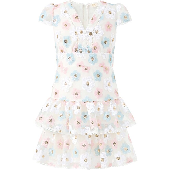 Gabrielle Frill Sequin Mini Dress, Multi