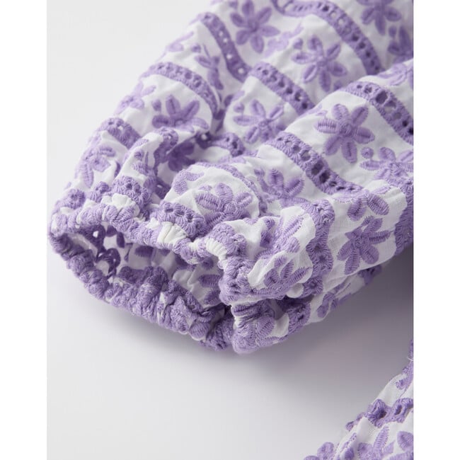 Odessa Puff Sleeve Mini Dress, Lavender - Dresses - 5