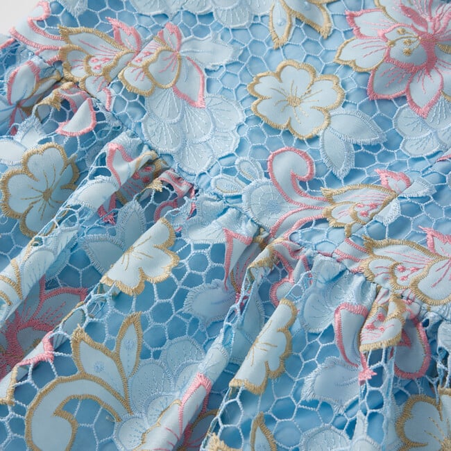 Lilia Embroidered Mini Dress, Floral - Dresses - 5