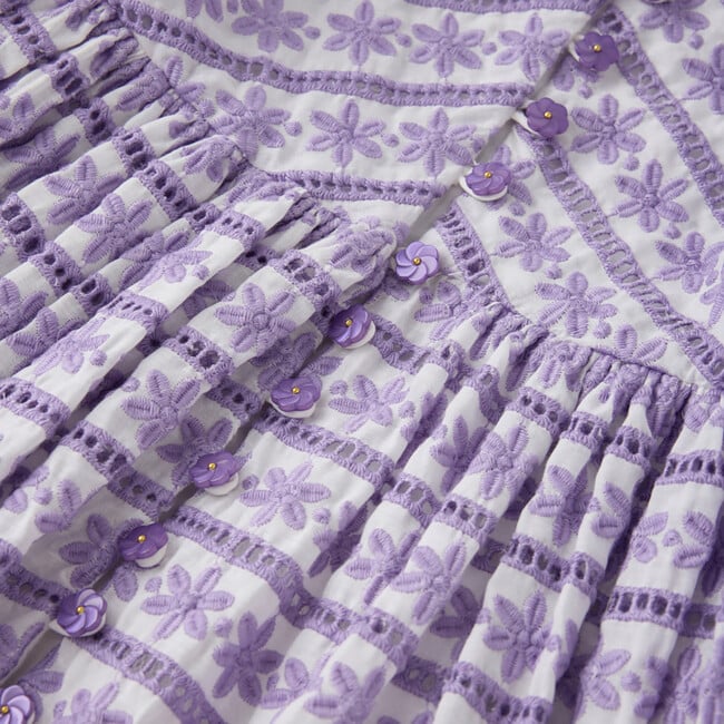 Odessa Puff Sleeve Mini Dress, Lavender - Dresses - 6