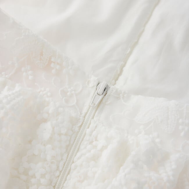 Paloma Lace Frill Maxi Dress, Ivory - Dresses - 7