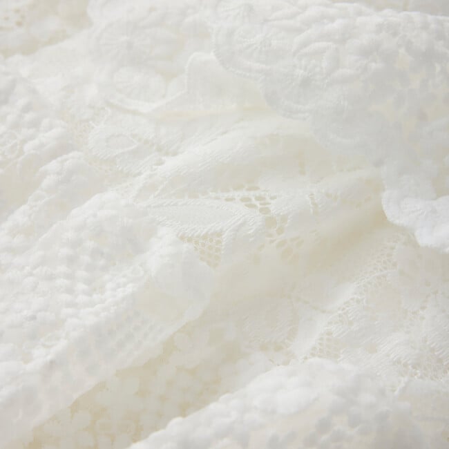 Paloma Lace Frill Maxi Dress, Ivory - Dresses - 8