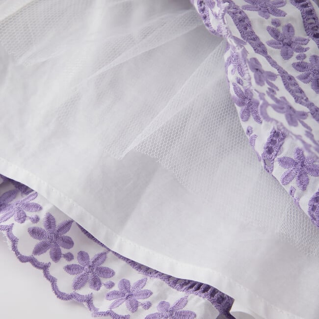 Odessa Puff Sleeve Mini Dress, Lavender - Dresses - 8