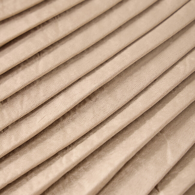 Jasmine Pleated Mini Dress, Biscuit - Dresses - 9