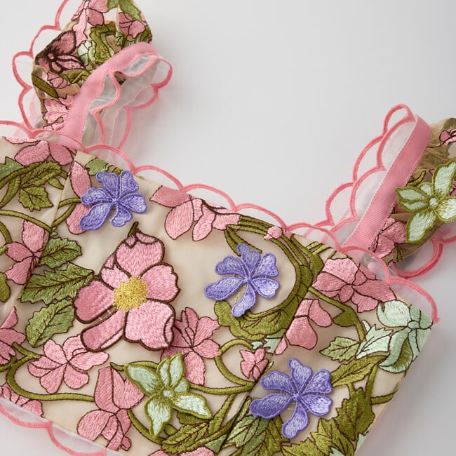 Bonnie Sleeve Embroidered Top, Floral - Blouses - 3