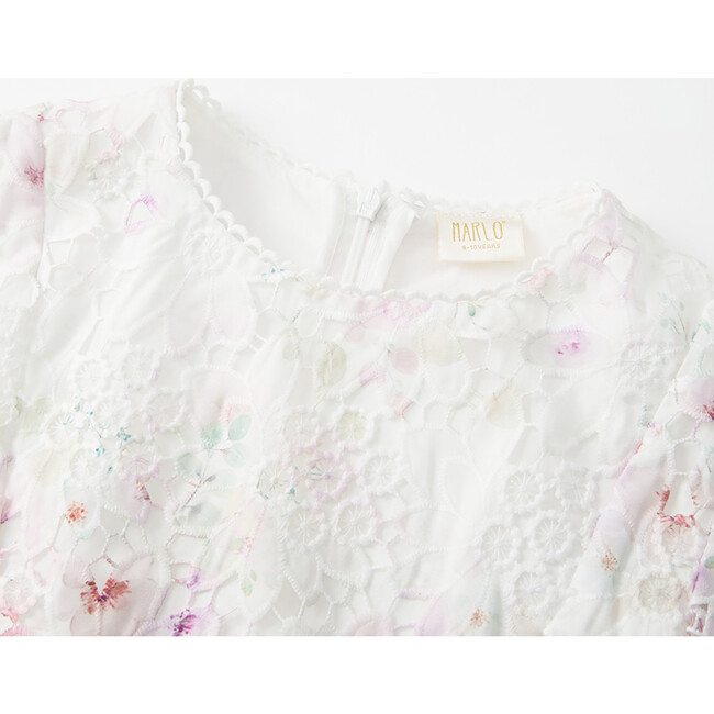 Belle Embroidered Mini Dress, Floral - Dresses - 3