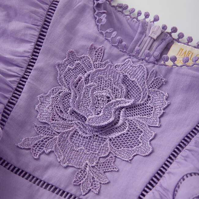 Carloyn Frill Cotton Mini Dress (Baby), Lavender - Dresses - 5