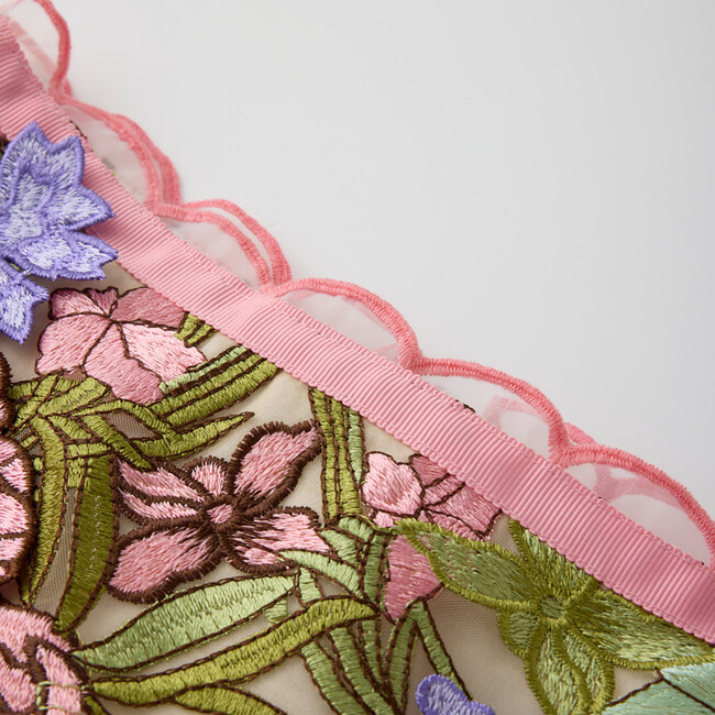 Bonnie Embroidered Mini Skirt, Floral - Skirts - 4