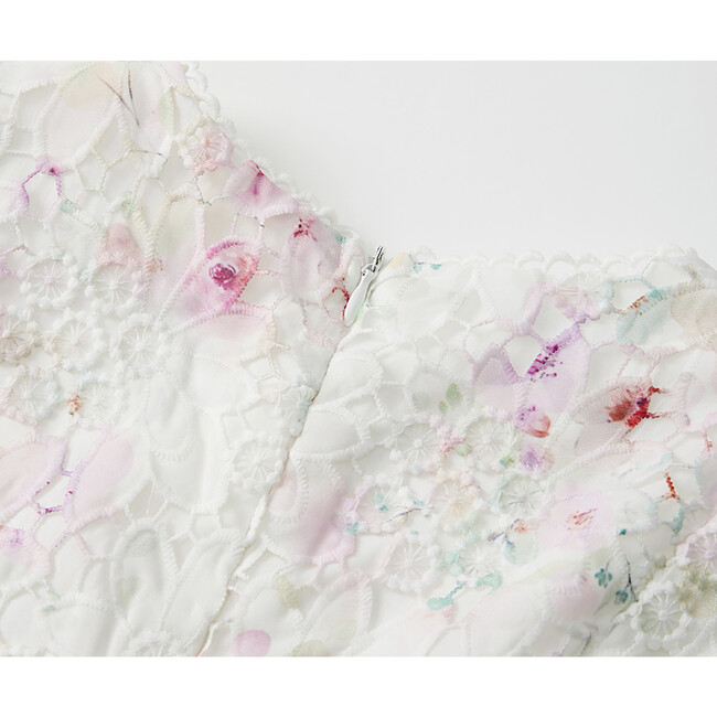 Belle Embroidered Mini Dress, Floral - Dresses - 7