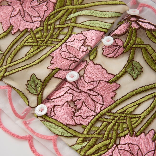 Bonnie Sleeve Embroidered Top, Floral - Blouses - 9