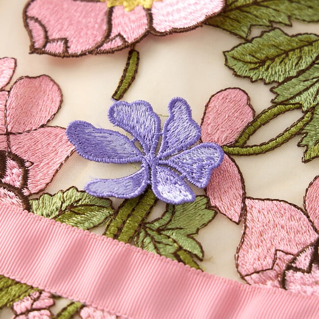 Bonnie Embroidered Mini Dress, Floral - Dresses - 5