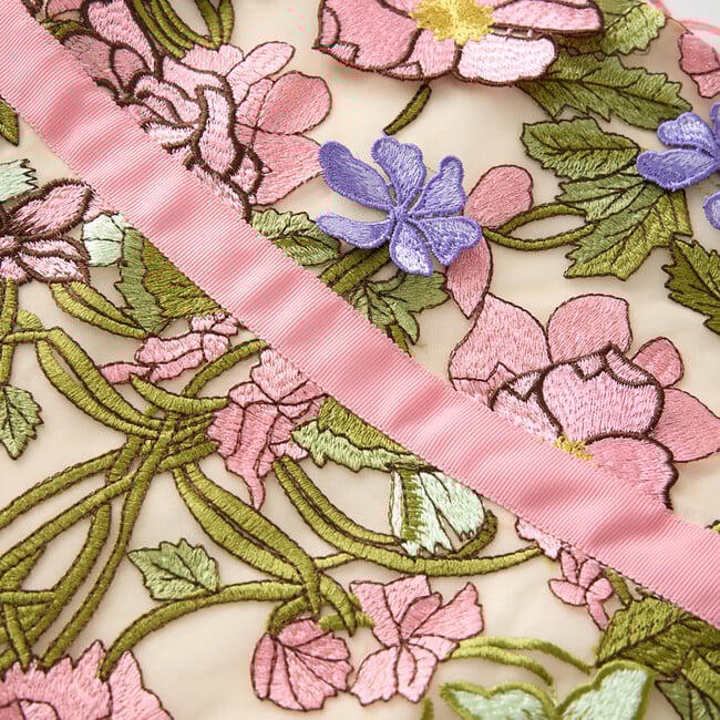 Bonnie Embroidered Mini Dress, Floral - Dresses - 6