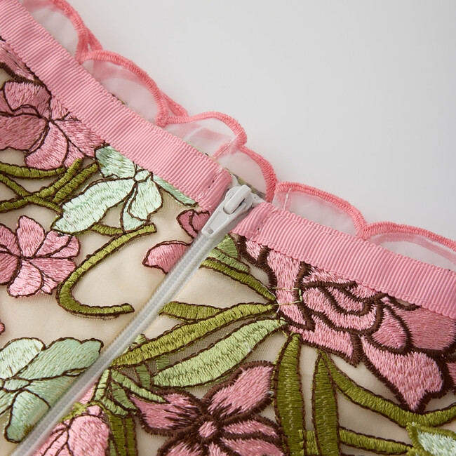 Bonnie Embroidered Mini Skirt, Floral - Skirts - 7