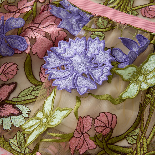 Bonnie Embroidered Mini Skirt, Floral - Skirts - 8