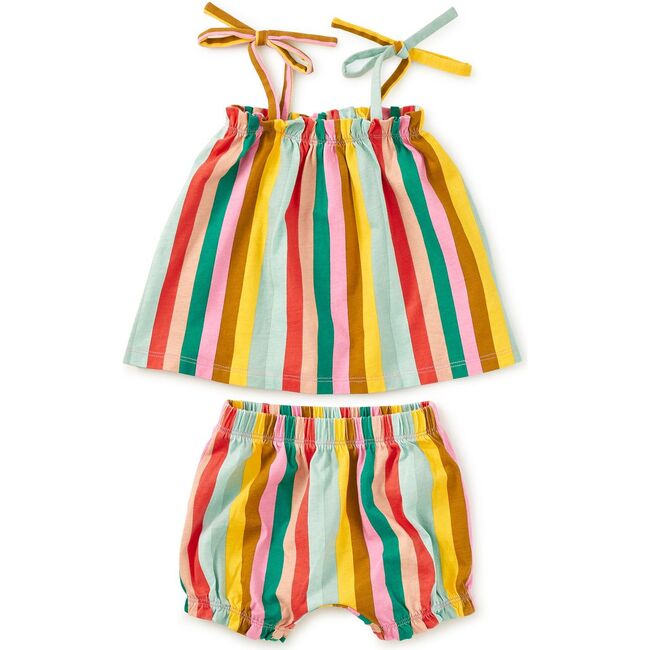 Tie Shoulder Baby Set, San Sebastian Stripe