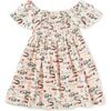 Flutter Sleeve Smocked Dress, Mar de Miro - Dresses - 1 - thumbnail