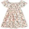 Flutter Sleeve Smocked Dress, Mar de Miro - Dresses - 2 - thumbnail