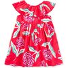 Flutter Sleeve Woven Dress, Flamenco Carnation - Dresses - 2 - thumbnail