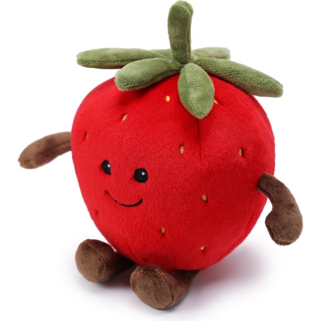 McHugs Sweet Strawberry Fruit Stuffed Animal 7" — Soft Weighted Cuddle Stuffed Animal