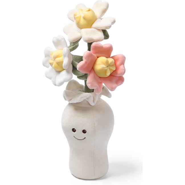 McHugs Lucky Camellia Vase Plant Stuffed Animal 12" — Soft Weighted Cuddle Stuffed Animal