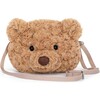 McHugs Betty Bear Plush Shoulder Bag 8" — Soft Weighted Cuddle Stuffed Animal Shoulder Bag - Plush - 1 - thumbnail