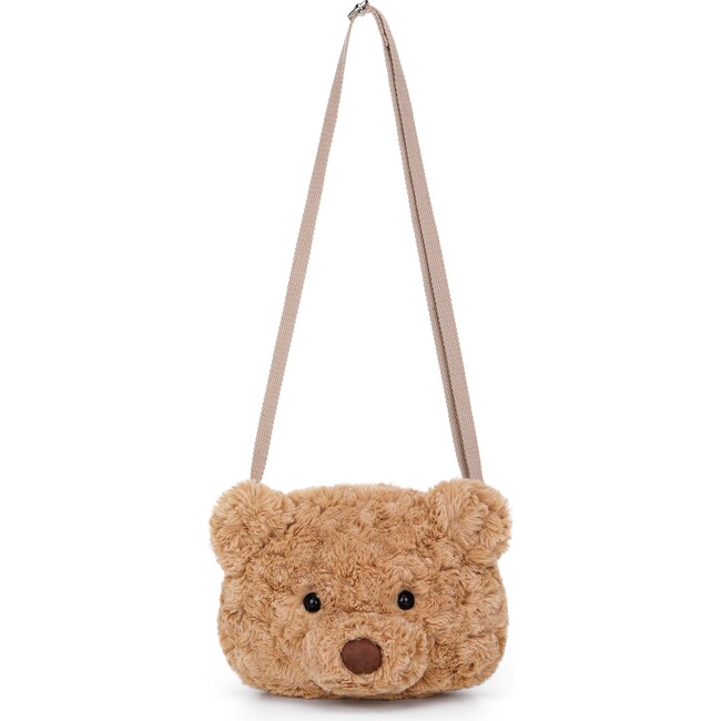 McHugs Betty Bear Plush Shoulder Bag 8" — Soft Weighted Cuddle Stuffed Animal Shoulder Bag