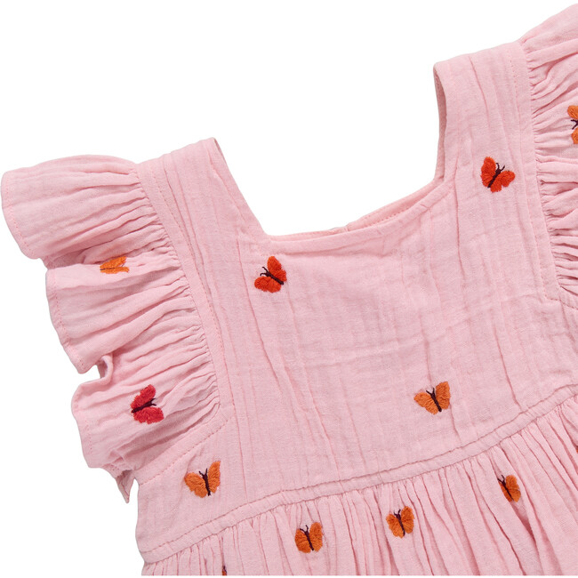 Girls Elsie Dress, Butterfly Embroidery