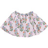 Girls Gianna Skirt, Pink Dewdrop Block Print Spring - Skirts - 1 - thumbnail