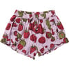 Girls Millie Ruffle Short, Lavender Raspberries - Shorts - 1 - thumbnail