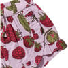 Girls Millie Ruffle Short, Lavender Raspberries - Shorts - 2 - thumbnail