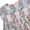 Girls Elowen Dress, Pink Dewdrop Block Print Spring - Dresses - 5 - thumbnail
