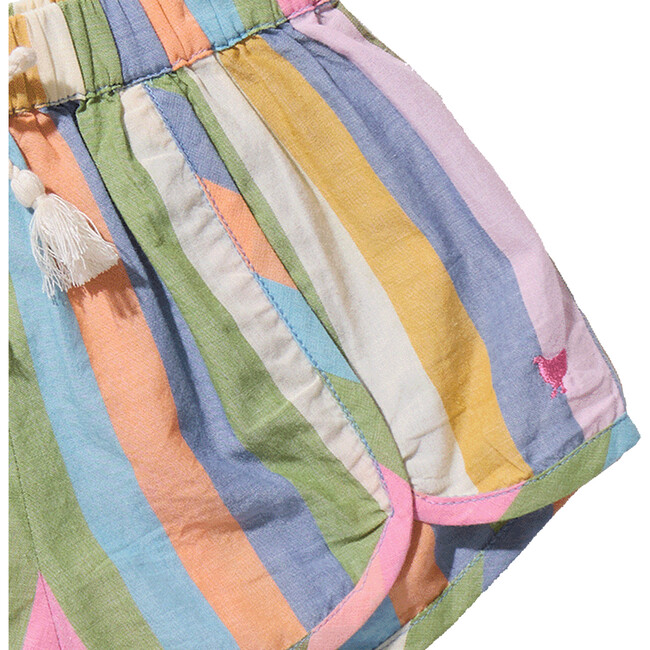 Girls Millie Short, Parade Stripe