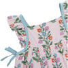 Girls Ailee Dress, Pink Dewdrop Block Print Spring - Dresses - 2 - thumbnail