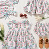 Girls Ailee Dress, Pink Dewdrop Block Print Spring - Dresses - 4 - thumbnail
