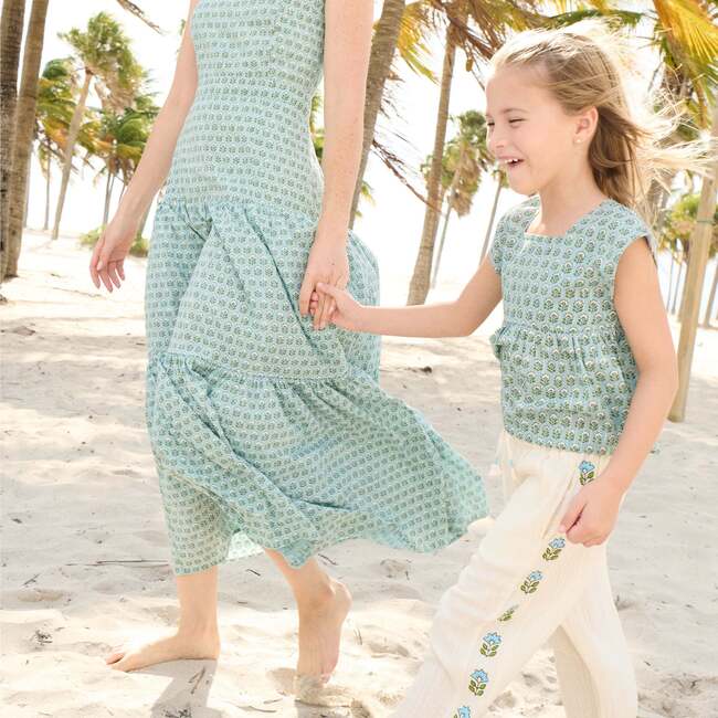 Girls Kiran Pant, Antique White - Pants - 3