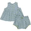 Baby Girls Jaipur 2-PC Set, Blue Prairie Block Print - Mixed Apparel Set - 1 - thumbnail