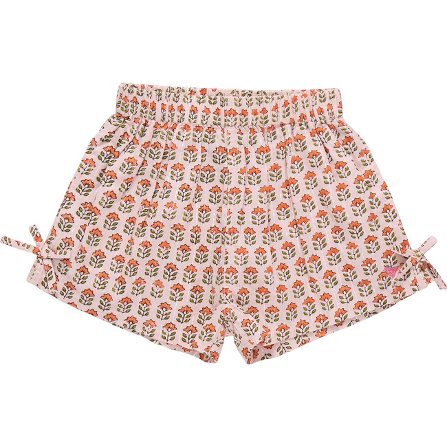 Girls Jules Short, Pink Prairie Block Print
